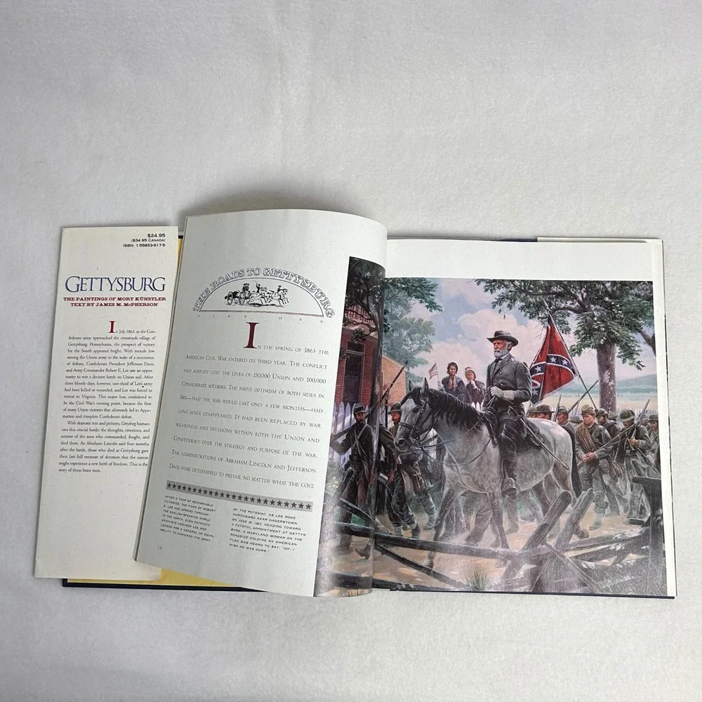 History Art Gettysburg Mort Kunstler James McPherson Hardcover‎ Civil War Book